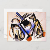 フランツマルク – 2つの狼 ポストカード (正面/裏面)