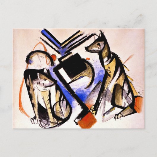 フランツマルク – 2つの狼 ポストカード (正面)