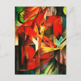 フランツマークザキツネレッドキツネアモダンート絵画ズ ポストカード