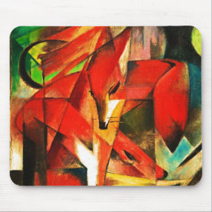 フランツマークザキツネレッドキツネアモダンート絵画ズ マウスパッド