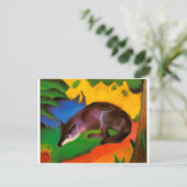 フランツマークブルーブラックキツネ ポストカード (スタンド正面)