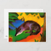 フランツマークブルーブラックキツネ ポストカード (正面/裏面)