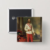 フランツヨセフIのオーストリアの皇帝 缶バッジ (正面&裏面)