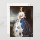 フランツ・ウィンターハルター – オルガ女王ポートレート ポストカード (正面/裏面)