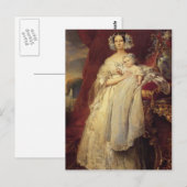 フランツ・ウィンターハルター – オーリーン公爵夫人と息子 ポストカード (正面/裏面)