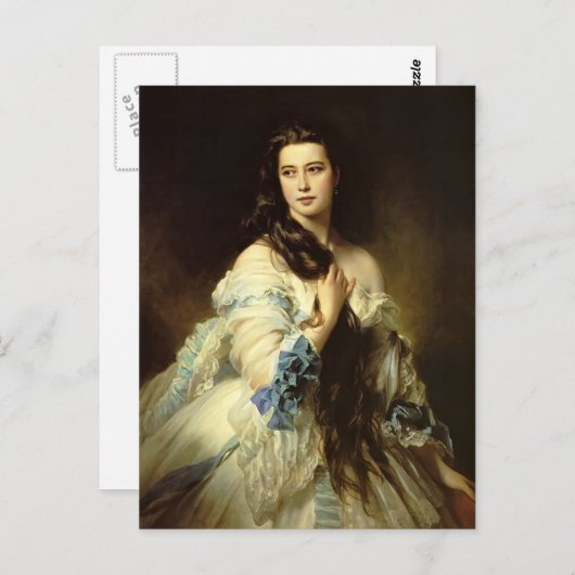 フランツ・ウィンターハルター – バーバラドミトリエヴナメルガソフ ポストカード (正面/裏面)