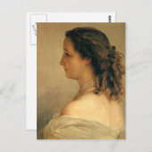 フランツ・ウィンターハルター：ユージェニーフランスの皇后 ポストカード (正面/裏面)