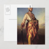 フランツ・サバーウィンターハルター – マハラジャダリプシン ポストカード (正面/裏面)