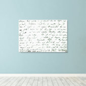 フランツ・シューベルトからのサイン手紙 キャンバスプリント (インサイチュ (ウッドフロア))