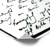 フランツ・シューベルトからのサイン手紙 ポスター (角)