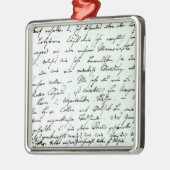 フランツ・シューベルトからの自筆の手紙 メタルオーナメント (左)