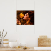 フランツ・ドヴォラックによるバラの女性 ポスター (キッチン)