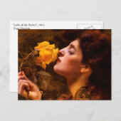 フランツ・ドヴォラックによるバラの女性 ポストカード (正面/裏面)