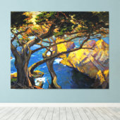 フランツ・ビショフ – モントレー生まれのクレフト・ツリーズ キャンバスプリント (インサイチュ (ウッドフロア))