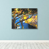 フランツ・ビショフ – モントレー生まれ州クレフトツリーズ キャンバスプリント (インサイチュ (ウッドフロア))