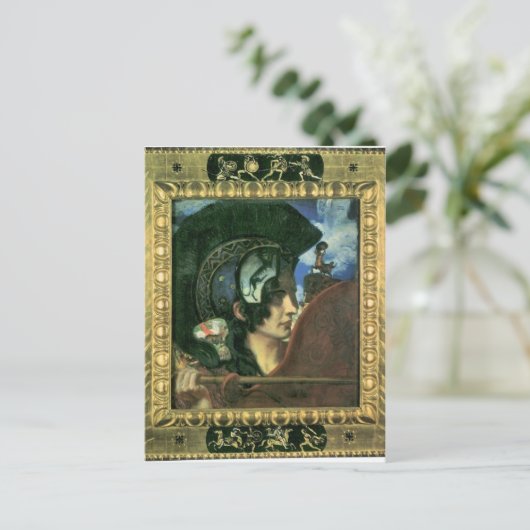 フランツ・フォン・スタック – 戦闘中のアマゾン ポストカード (スタンド正面)