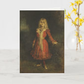 フランツ·フォン·レンバッハ付きグリーティン絵画グカード カード (黄色い花)