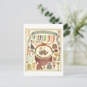 フランツ&ポープ編み物機械広告 ポストカード (スタンド正面)