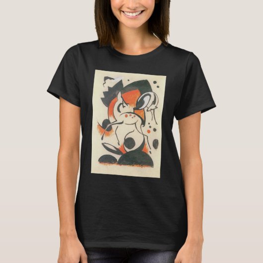 フランツ・マルクによる二頭の鹿の構成 Tシャツ (正面)