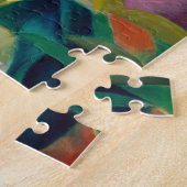 フランツ・マルクによる修道院の庭の鹿 ジグソーパズル (側面)