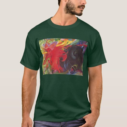 フランツ・マルクによる「闘争する形態」ヴィンテージ ファインアート Tシャツ (正面)