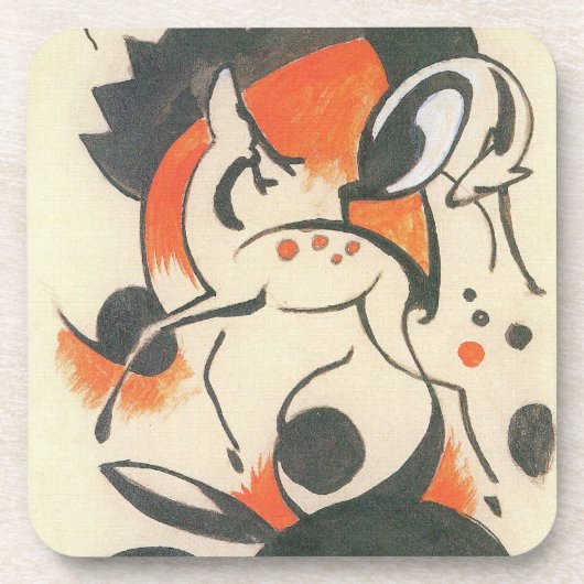 フランツ・マルクの二頭の鹿 コースター (正面)