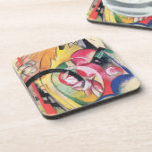 フランツ・マルクの抽象的な花(別名:色付きの花) コースター (左側)