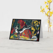 フランツ・マルクの挨拶状による3匹の猫 カード (黄色い花)