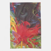 フランツ・マルクの闘う形態（Kämpfende Formen）、ヴィンテージ ファインアート キッチンタオル (縦)