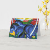 フランツ・マルクの青い馬の挨拶状 カード (黄色い花)