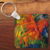 フランツ・マルクの風景の中の動物 キーホルダー (正面)