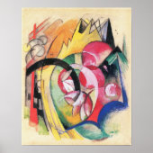 フランツ・マルクの『色彩の花』（別名：『抽象形態』） ポスター (正面)