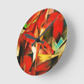 フランツ・マルクキツネのアカギツネのドイツ人の表現主義 ラウンド壁時計 (傾斜)
