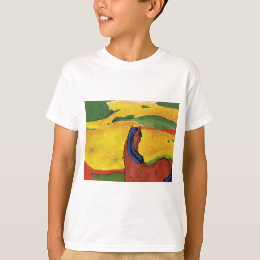 フランツ・マルク著景色の馬 Tシャツ (正面)