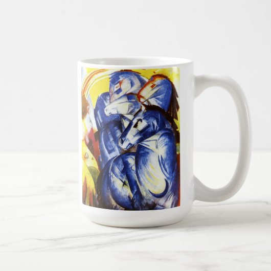 フランツ・マルク青い馬のタワー コーヒーマグカップ (右)