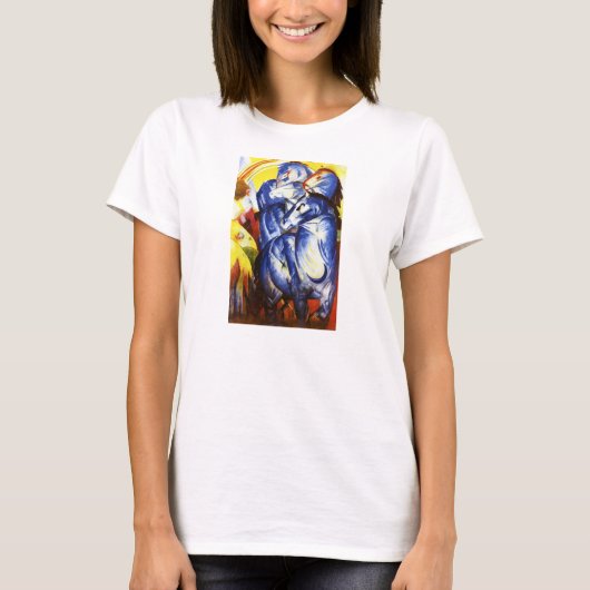 フランツ・マルク青い馬のTシャツのタワー Tシャツ (正面)