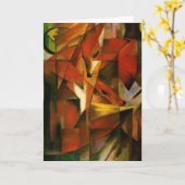 フランツ・マルク-キツネ カード (黄色い花)