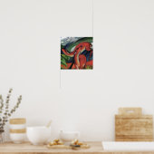 フランツ・マルク・レッド・ディア・ファ有名絵画ズ ポスター (キッチン)