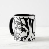 フランツ・マルク - 黒と白のトラ - 抽象芸術 マグカップ (正面左)