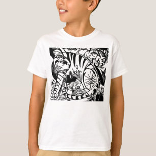 フランツ・マルク - 黒と白のトラ - 抽象芸術 Tシャツ