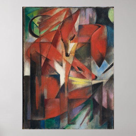 フランツ・マルク – 1913年キツネ ポスター (正面)