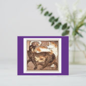 フランツ・マルク、2匹の猫、ファインアート ポストカード (スタンド正面)