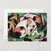 フランツ・マークによる休養牛 ポストカード (正面/裏面)