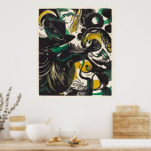 フランツ・マークによる表現の鮮やかなビジョン – Genesis ポスター (キッチン)