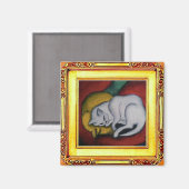 フランツ・マークによる2匹の猫 マグネット (正面/裏面)