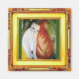 フランツ・マークによる2匹の猫 マグネット