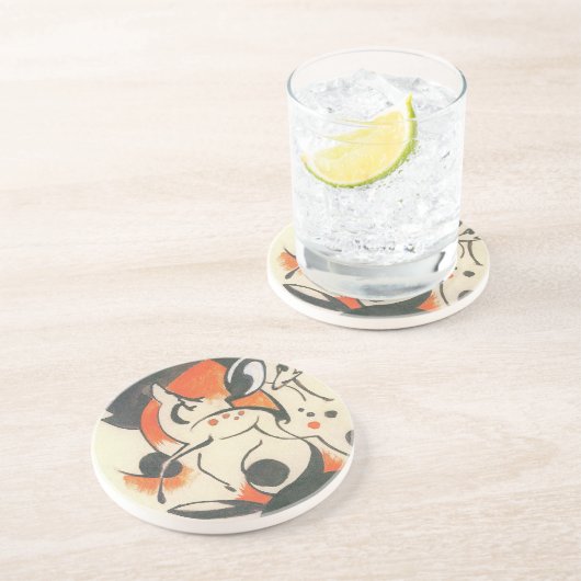 フランツ・マークによる2鹿との合成 コースター (側面)