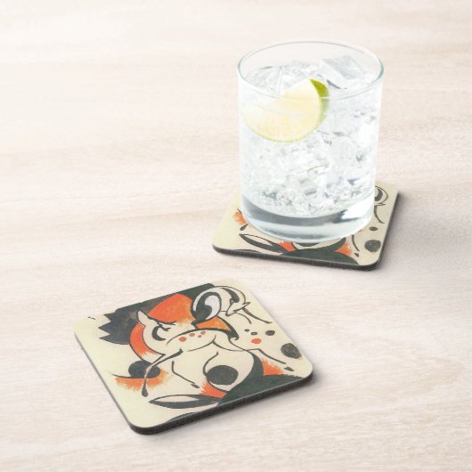 フランツ・マークによる2鹿との合成 コースター (右側)