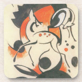 フランツ・マークによる2鹿との合成 コースター (正面)