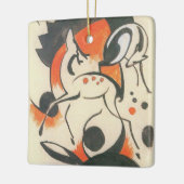 フランツ・マークによる2鹿との合成 セラミックオーナメント (左)